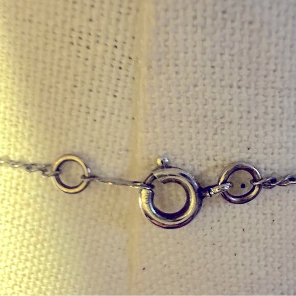 Vintage Hayward Silver Heart Necklace Chain 925 Retro VTG 17” long VTG Casual - Picture 7 of 10